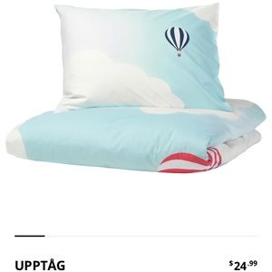 IKEA Twin Duvet Cover & pillowcase.Hot Air Balloon